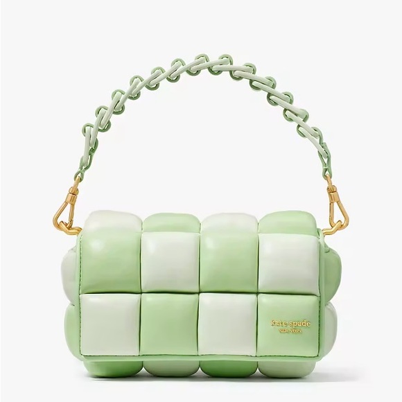 ♠️Kate Spade Boxxy Colorblocked East-West Crossbody Bag Serene Green Multi